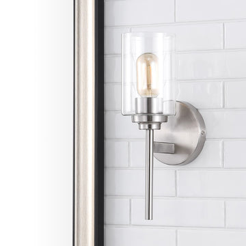 Juno Farmhouse Industrial Iron Cylinder LED Sconce - JONATHAN Y